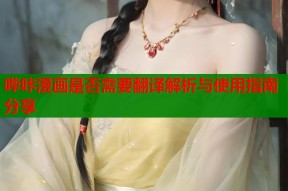 哔咔漫画是否需要翻译解析与使用指南分享
